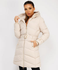 Longline-Duvet-Puffer-Coat-Biege-1