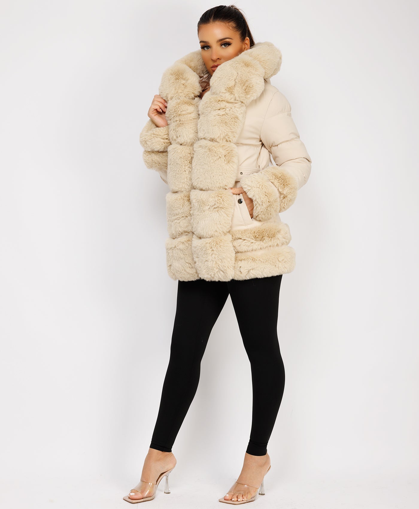 Longline-Duvet-Puffer-Coat-Biege-5