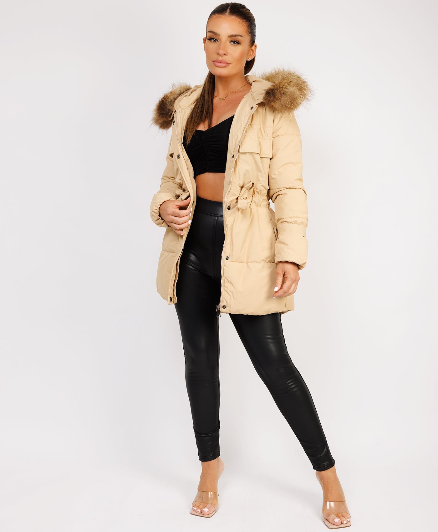 Waist-Tie-Real-Fur-Hood-Puffer-Coat-2