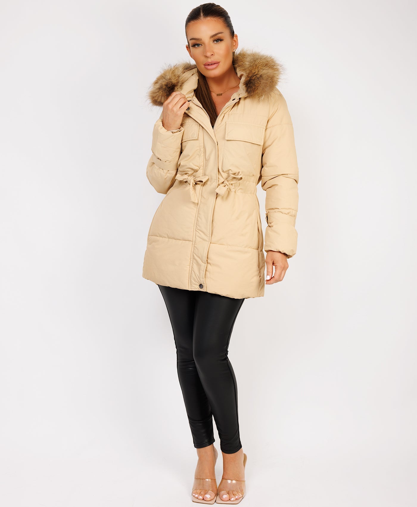 Waist-Tie-Real-Fur-Hood-Puffer-Coat-5