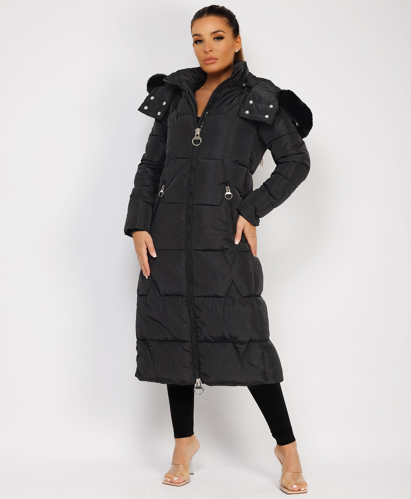 Longline-Duvet-Puffer-Coat-Biege-2