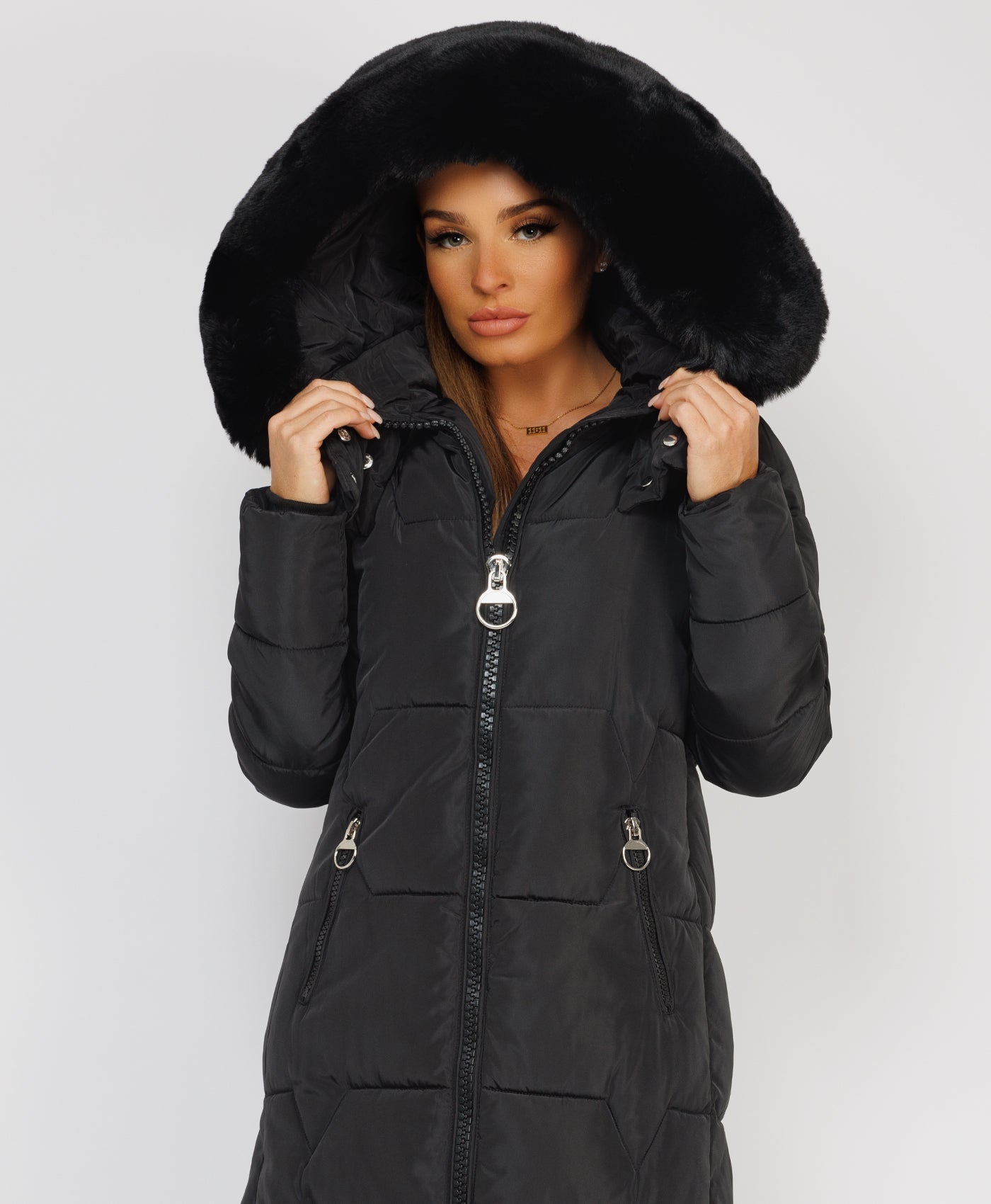 Longline-Duvet-Puffer-Coat-Biege-5