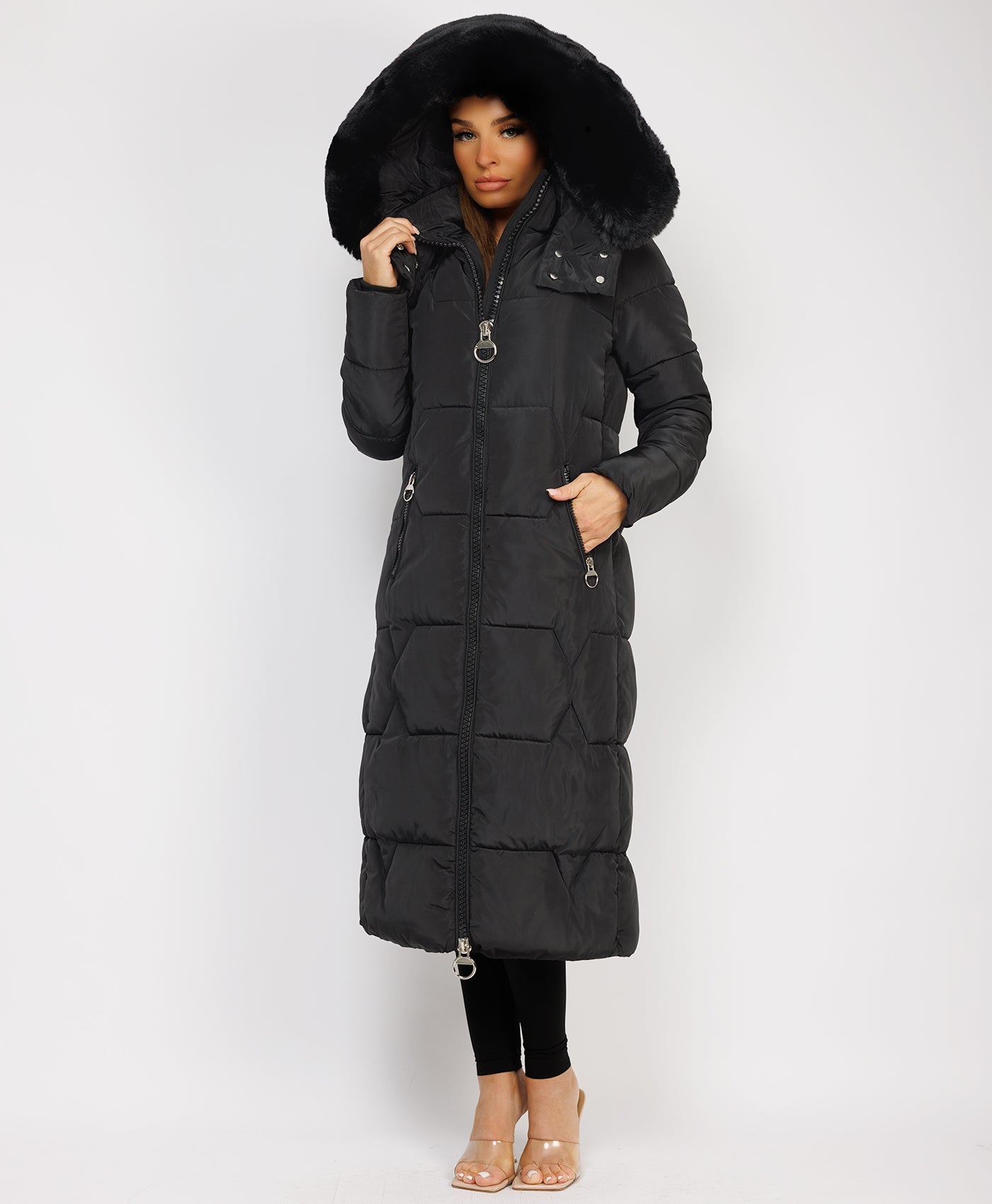 Longline-Duvet-Puffer-Coat-Biege-4