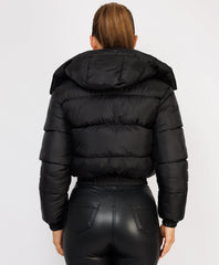 Black-Premium-Faux-Fur-Tiered-Jacket-Coat-4