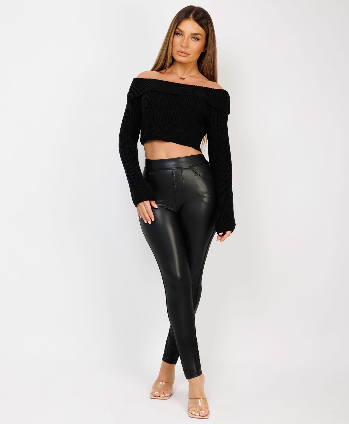 Off-Shoulder-Long-Sleeve-Cropped-Ribbed-Sweater-Black-2