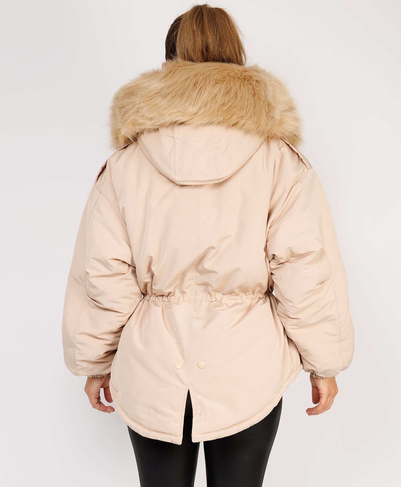 Beige-Premium-Faux-Fur-Tiered-Jacket-Coat-4