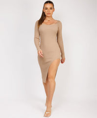 Spaghetti-Strap-Ruched-Padded-Cup-Mini-Dress-Taupe-4