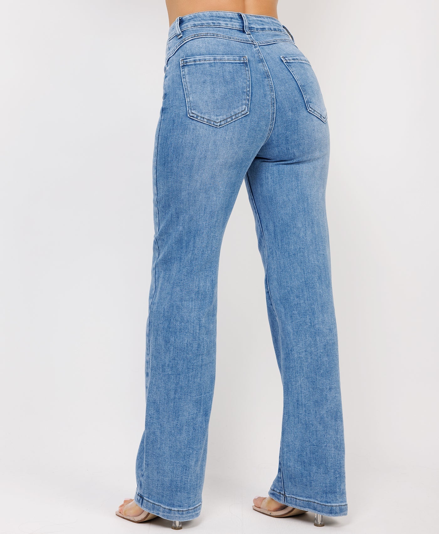 Mid-Waisted-Straight-Loose-Stretchy-Jeans-Denim-