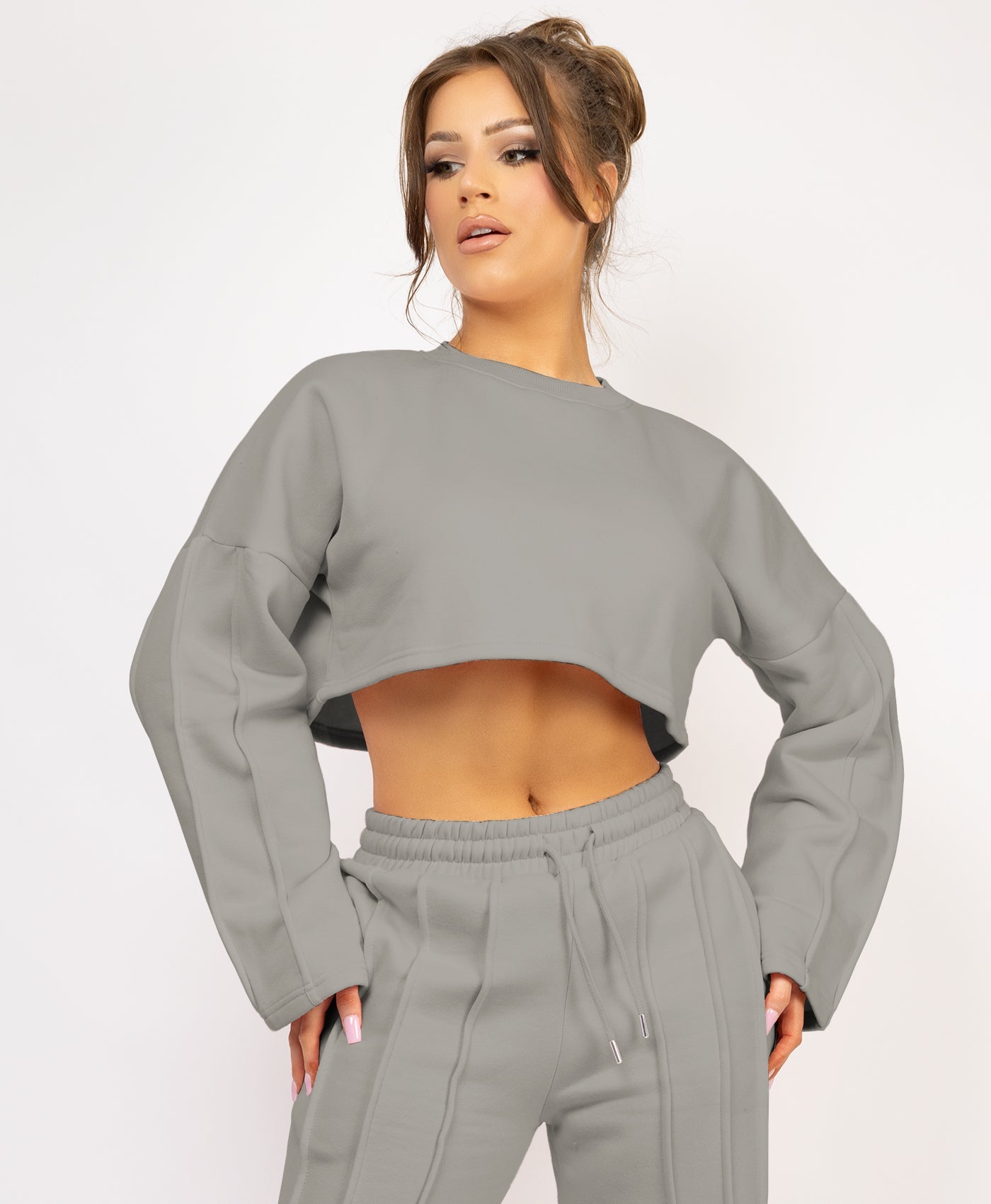 Zipped-Hooded-Loungewear-Set-Dove Grey-4