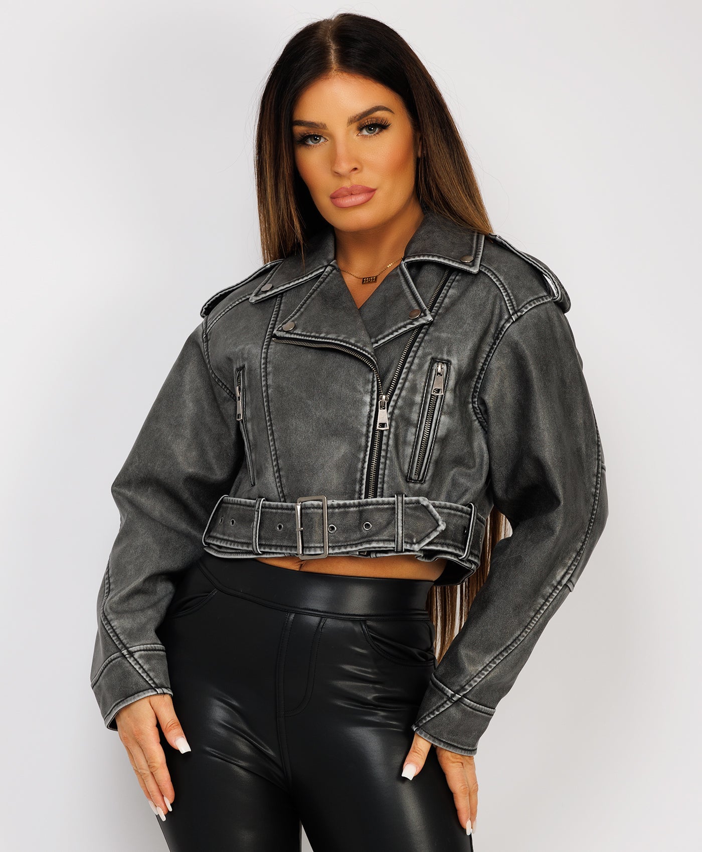 Faux-Leather-Oversized-Biker-Jacket-Grey-4