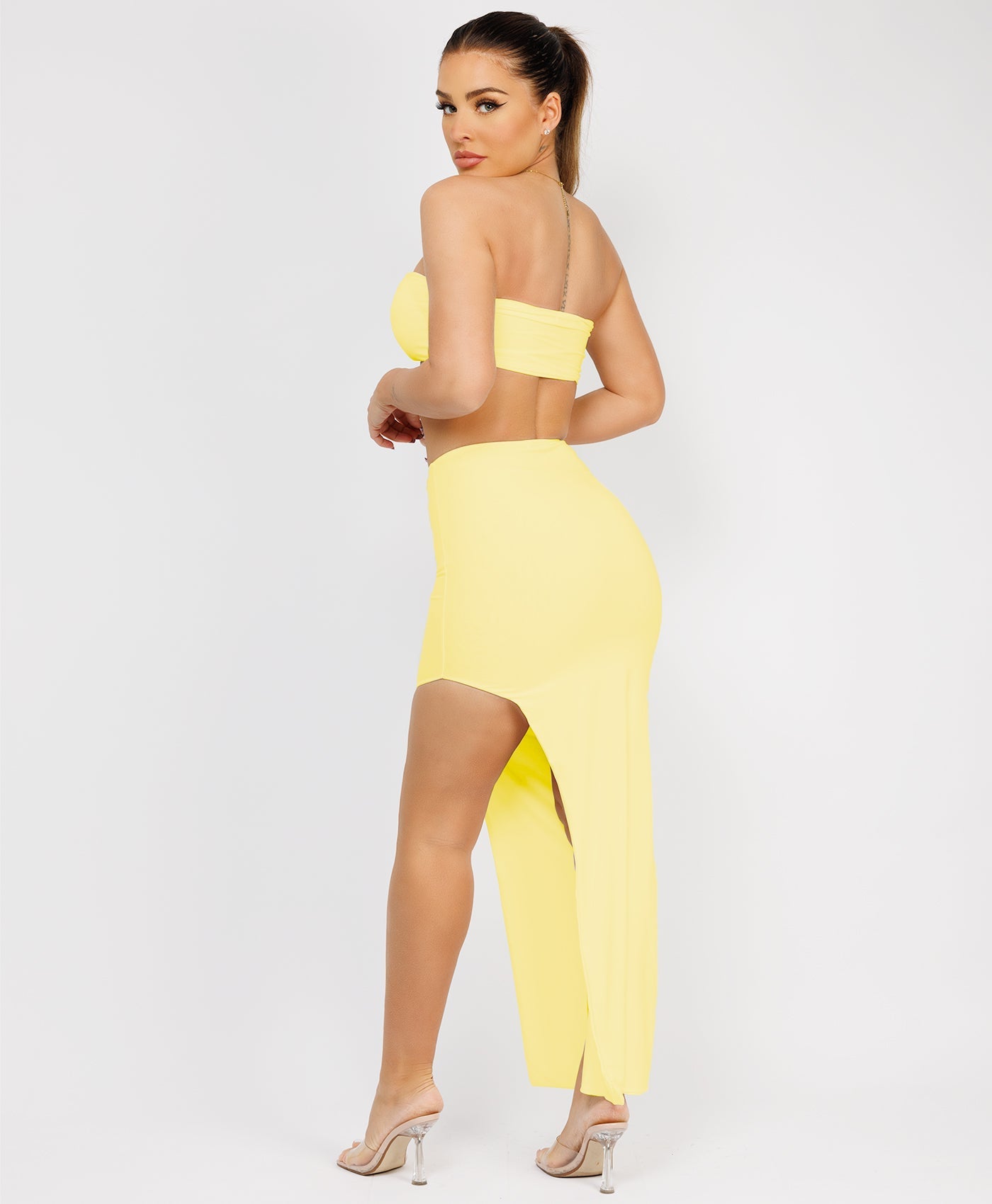 Satin-Puff-Sleeve-Ribbed-Set-Lemon-2