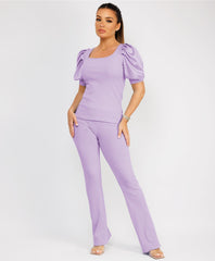 Satin-Puff-Sleeve-Ribbed-Set-Lilac-3