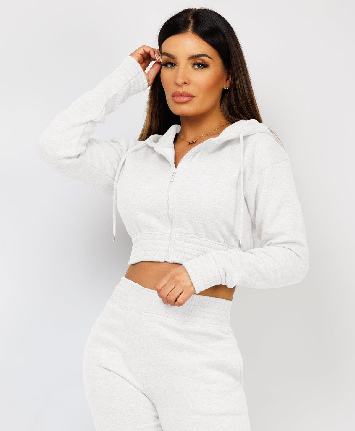 Zipped-Hooded-Loungewear-Set-Marl-Grey-4