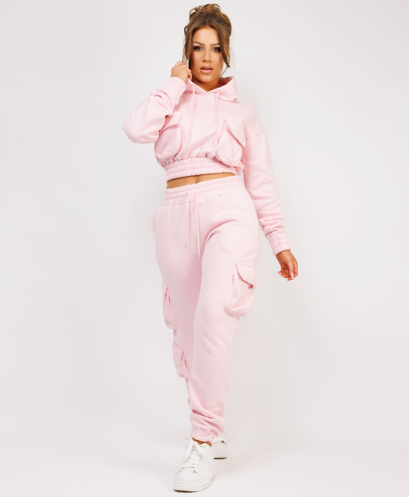 Zipped-Hooded-Loungewear-Set-Pink-3