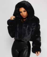 Premium-Hooded-Cropped-Faux-Fur-Coat-Black-1