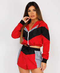 Red-Block-Jacket-&-Shorts-Festival-Co-Ord-2