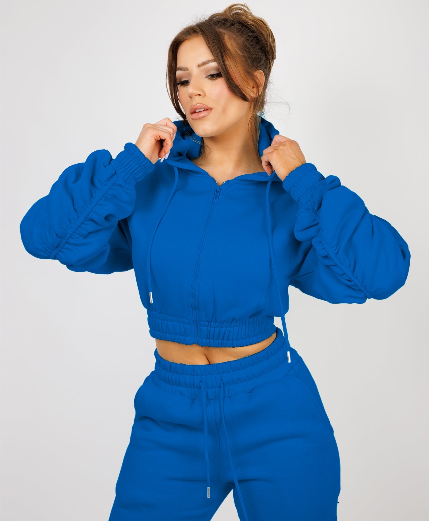 Zipped-Hooded-Loungewear-Set-Royal Blue-4