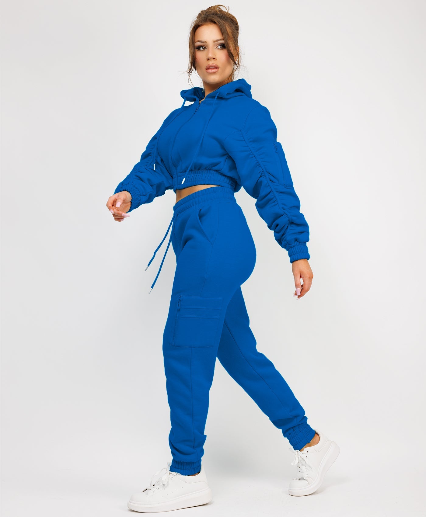 Zipped-Hooded-Loungewear-Set-Royal Blue-2