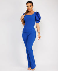 Satin-Puff-Sleeve-Ribbed-Set-Royal-Blue-3