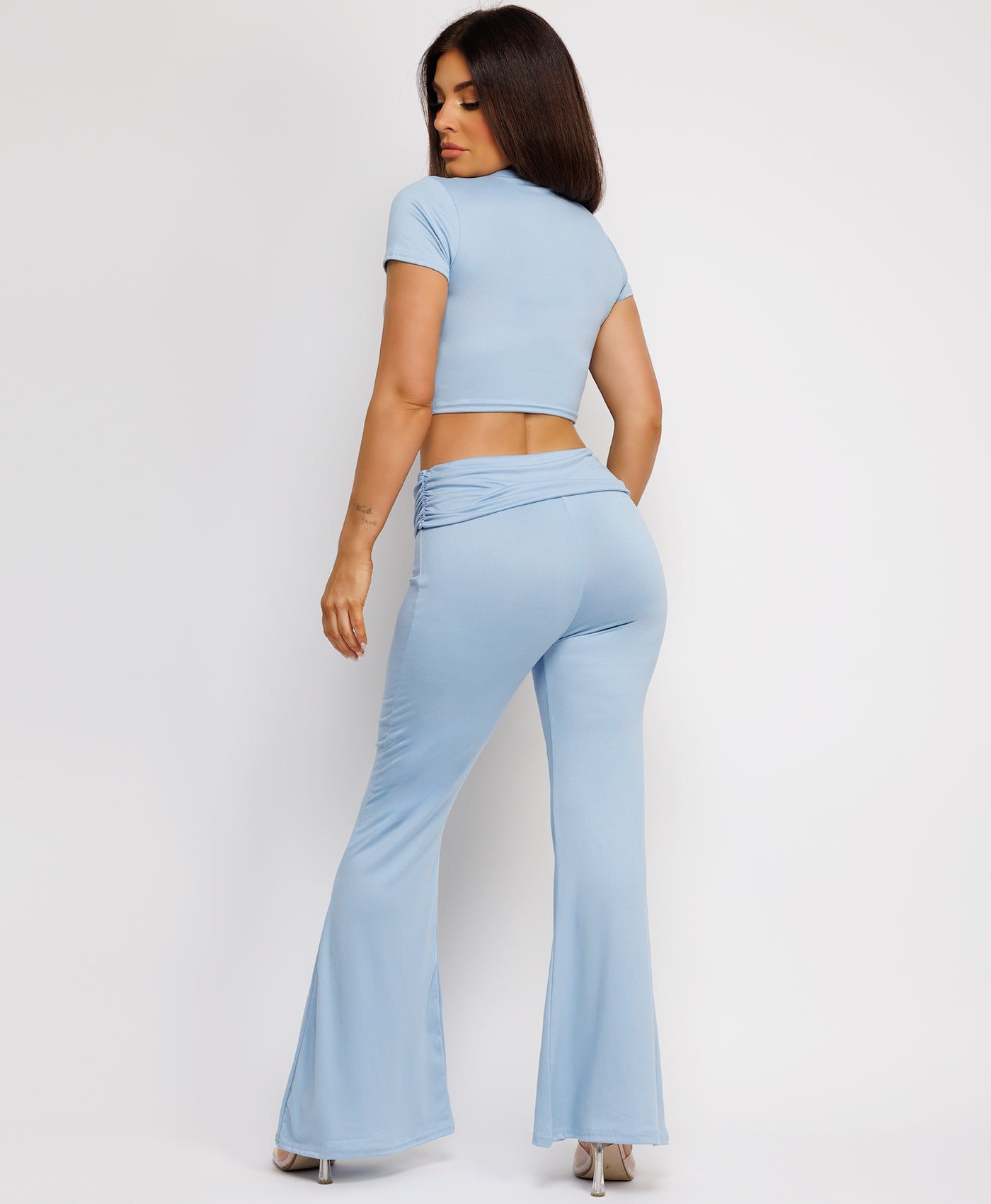 Ruffle-Shoulder-Sleeve-Ribbed-Set-Sky Blue-6