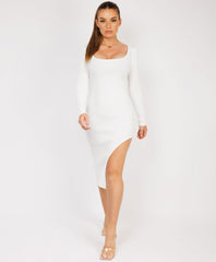 Spaghetti-Strap-Ruched-Padded-Cup-Mini-Dress-White-4