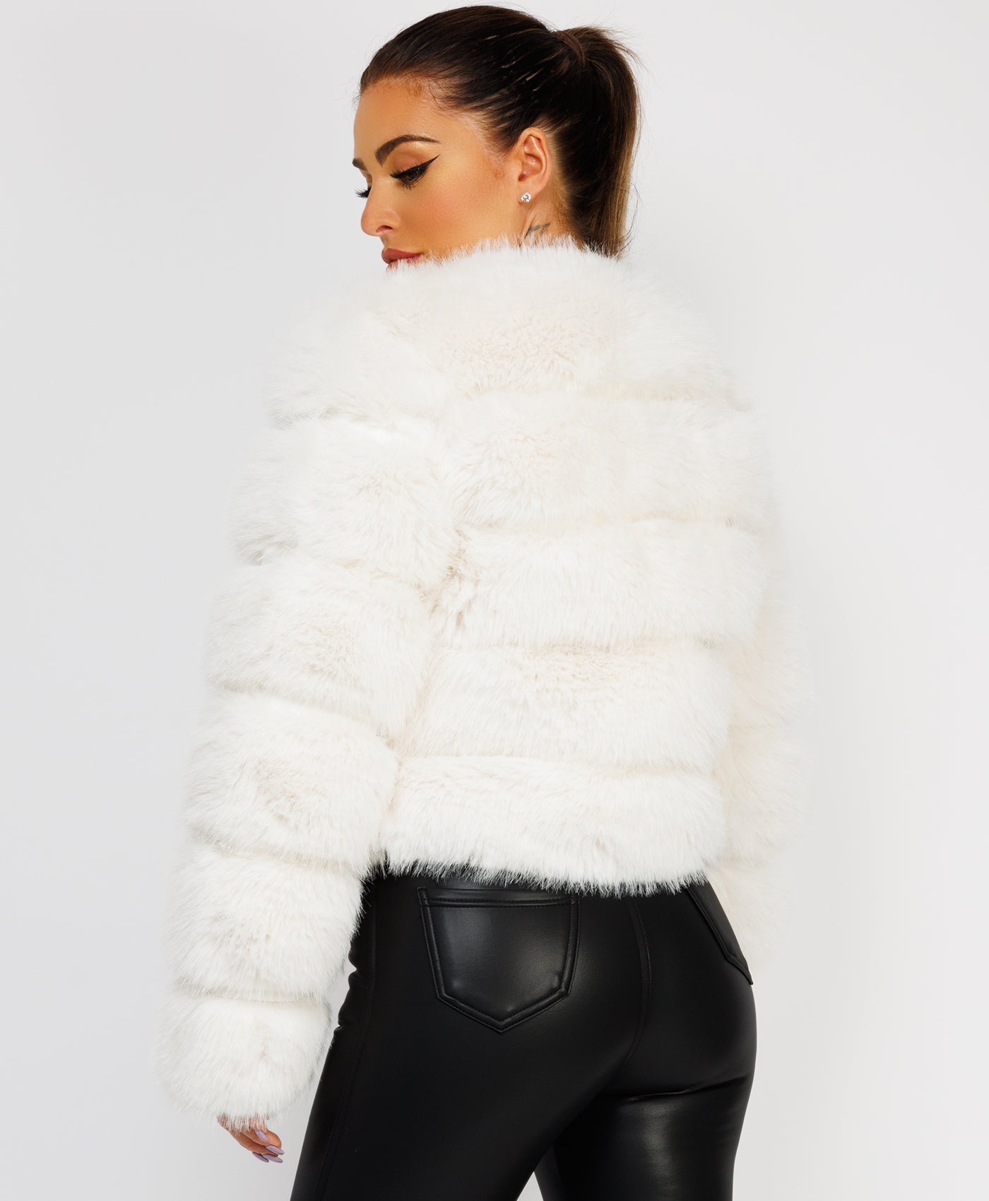 White-Premium-Faux-Fur-Tiered-Jacket-Coat-5