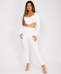 White-Ribbed-Asymmetric-Hem-Loungewear-Set6