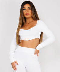 White-Ribbed-Asymmetric-Hem-Loungewear-Set7