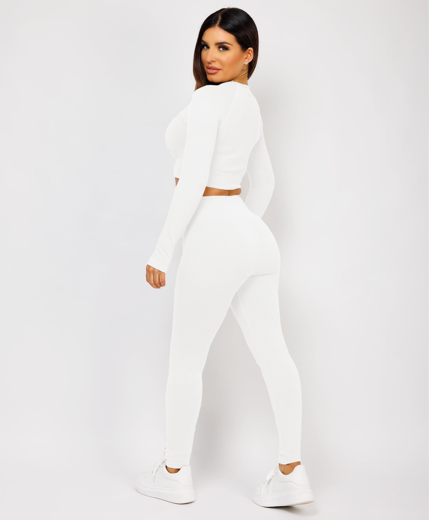 White-Ribbed-Asymmetric-Hem-Loungewear-Set10