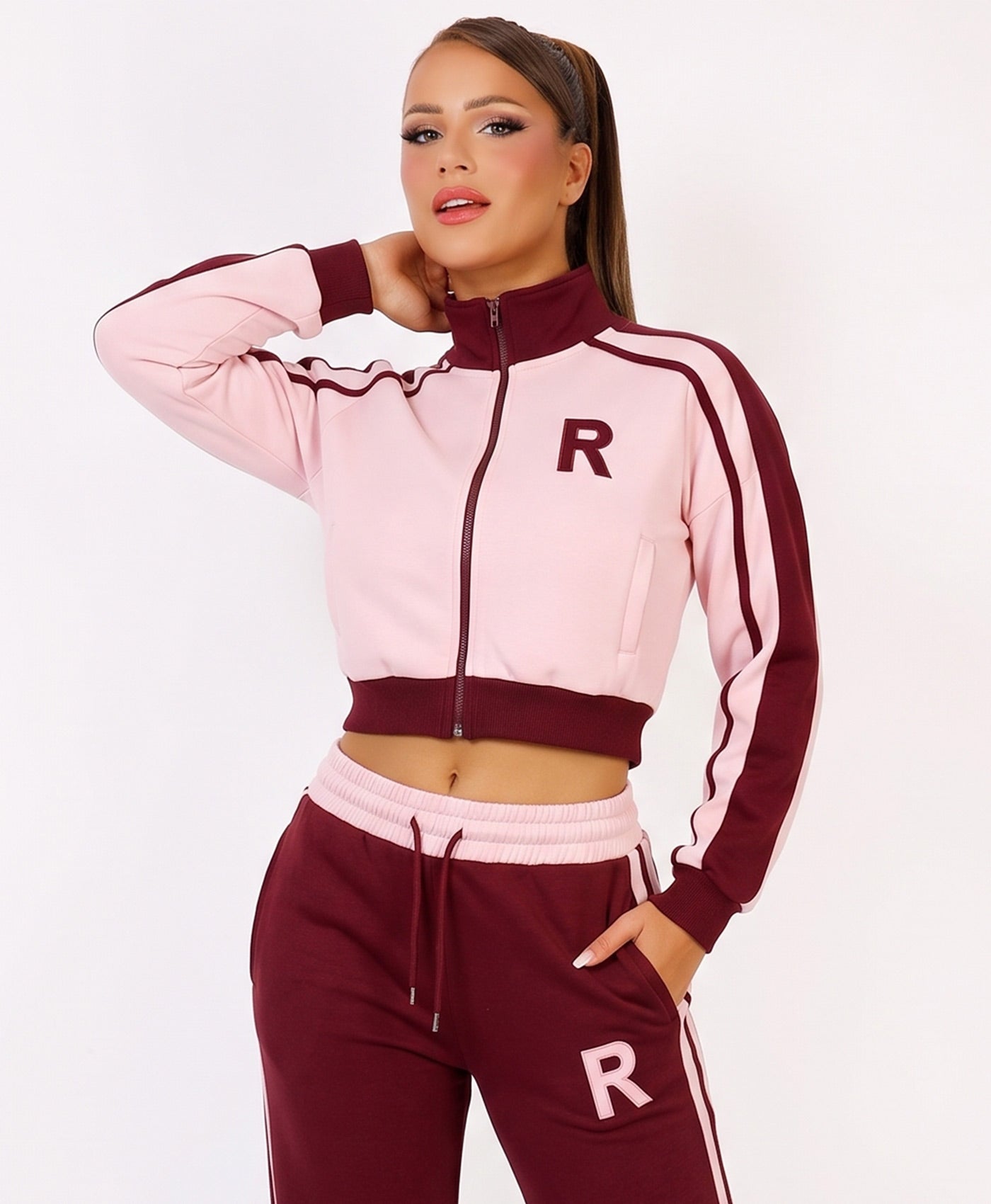Wine R Logo Zip-Up Jacket Jogger Co-Ord