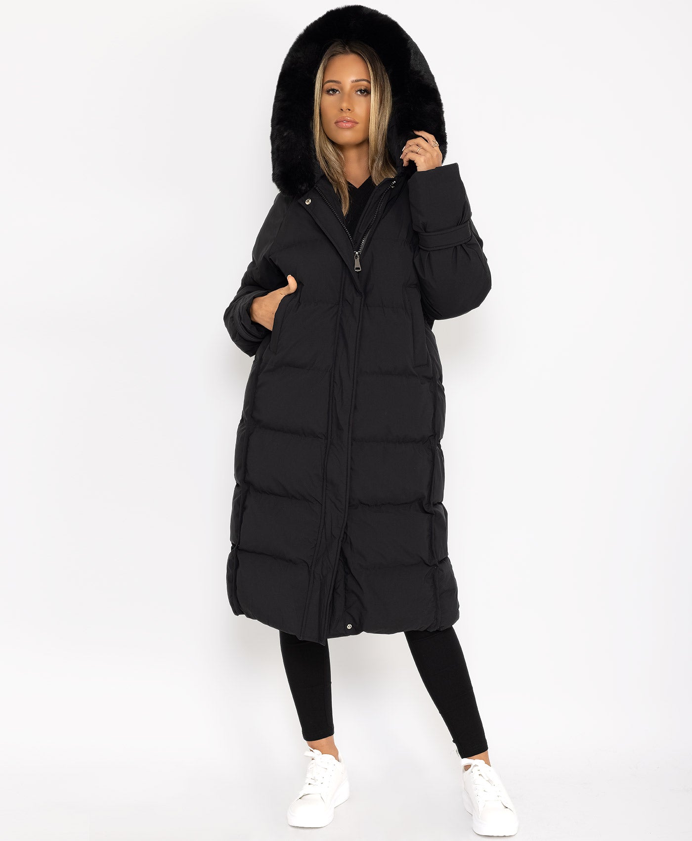 Black-Longline-Faux-Fur-Hooded-Oversize-Padded-Coat-Jacket-4