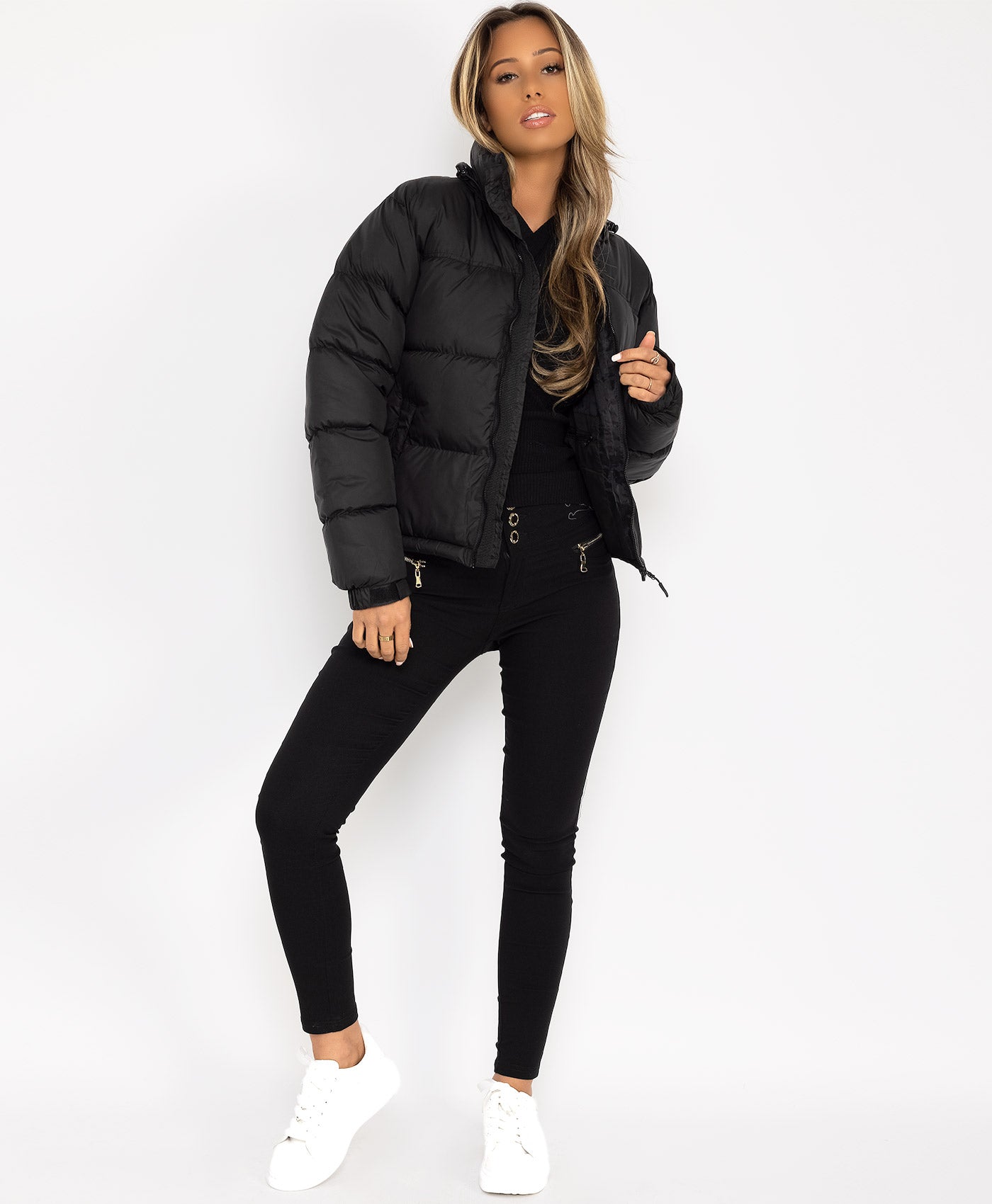 Black-Two-Tone-Padded-Quilted-Puffer-Jacket-2