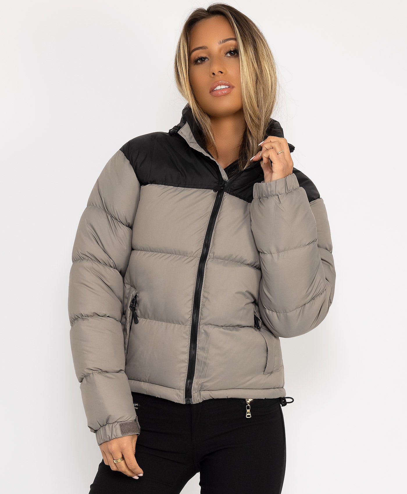 Grey-Two-Tone-Padded-Quilted-Puffer-Jacket-1