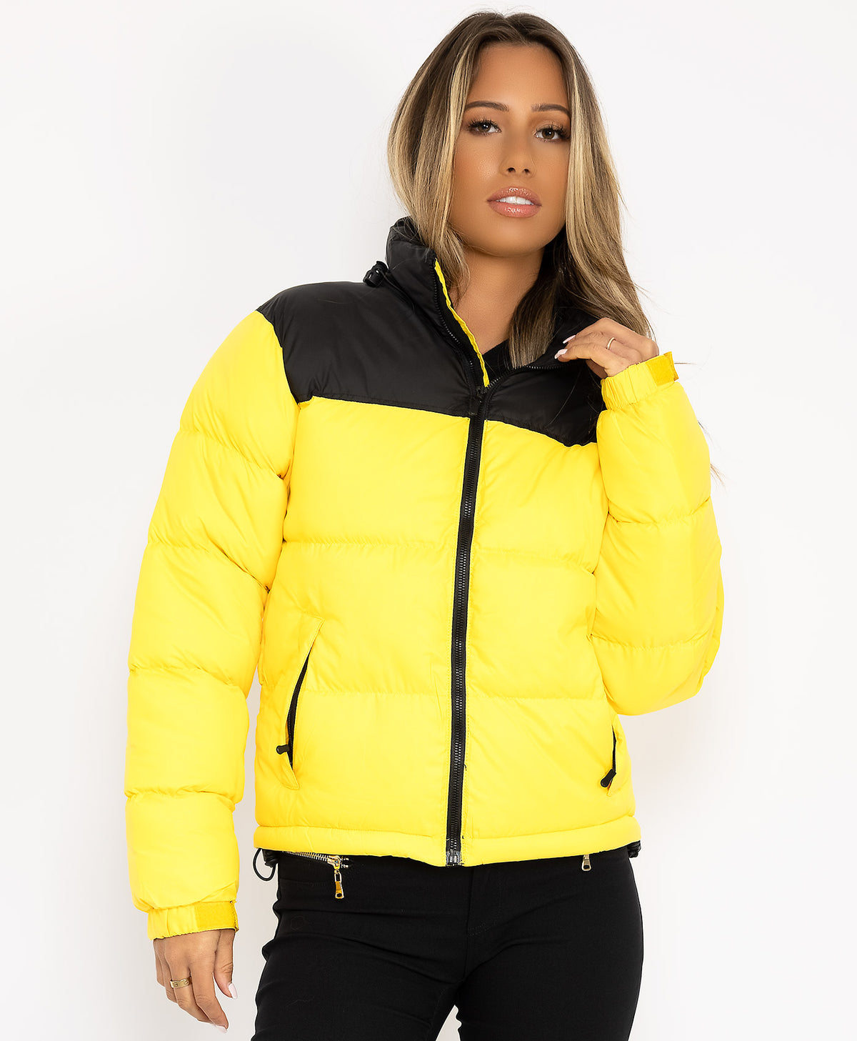 Yellow-Two-Tone-Padded-Quilted-Puffer-Jacket-1