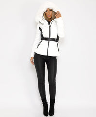 White-Padded-Quilted-Faux-Fur-Belted-Puffer-Jacket-Coat-4