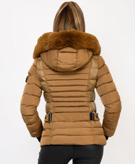 Camel-Padded-Quilted-Faux-Fur-Hooded-Puffer-Jacket-4