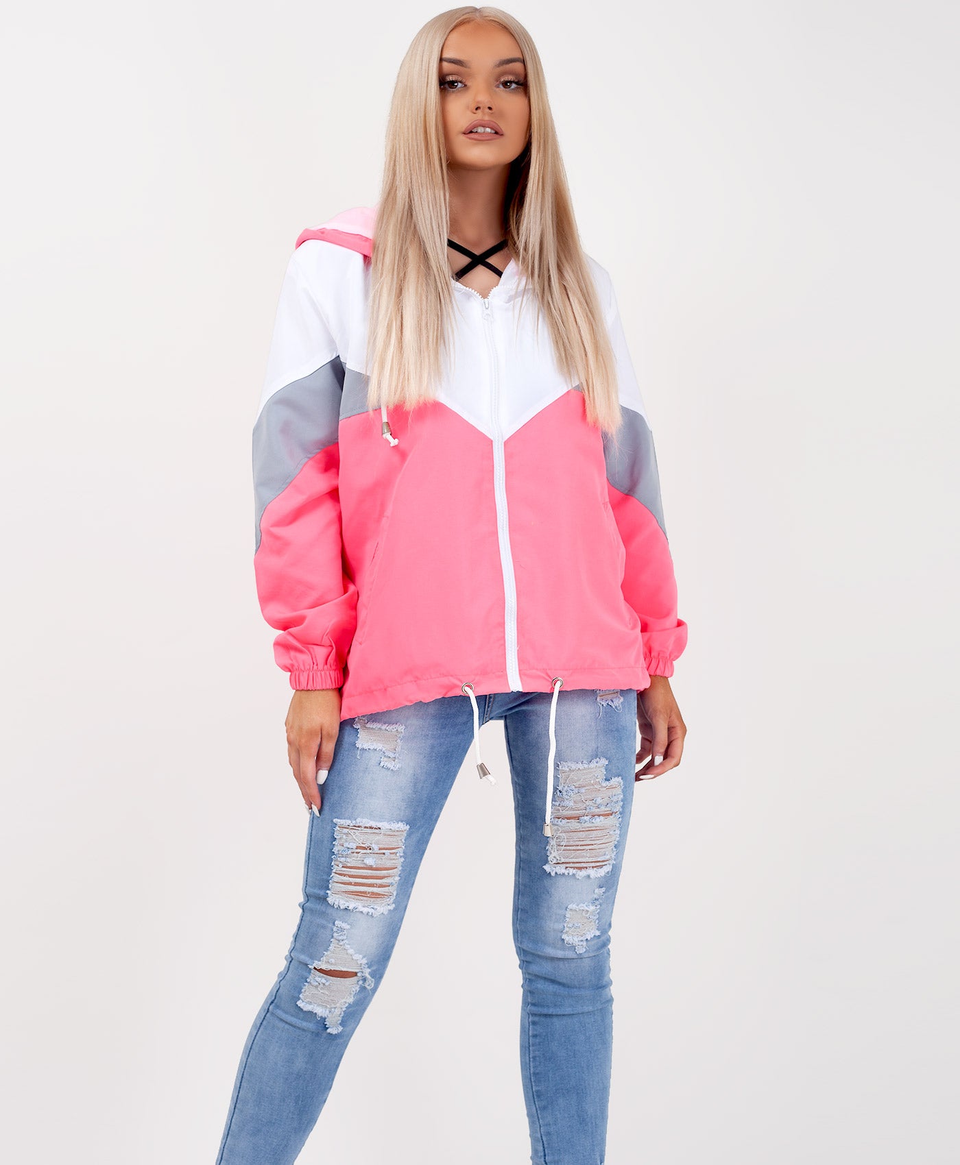 Neon-Pink-Colour-Block-Oversized-Hooded-Festival-Jacket-1