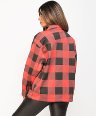 Red-Black-Oversized-Fit-Check-Shirt-Shacket-4