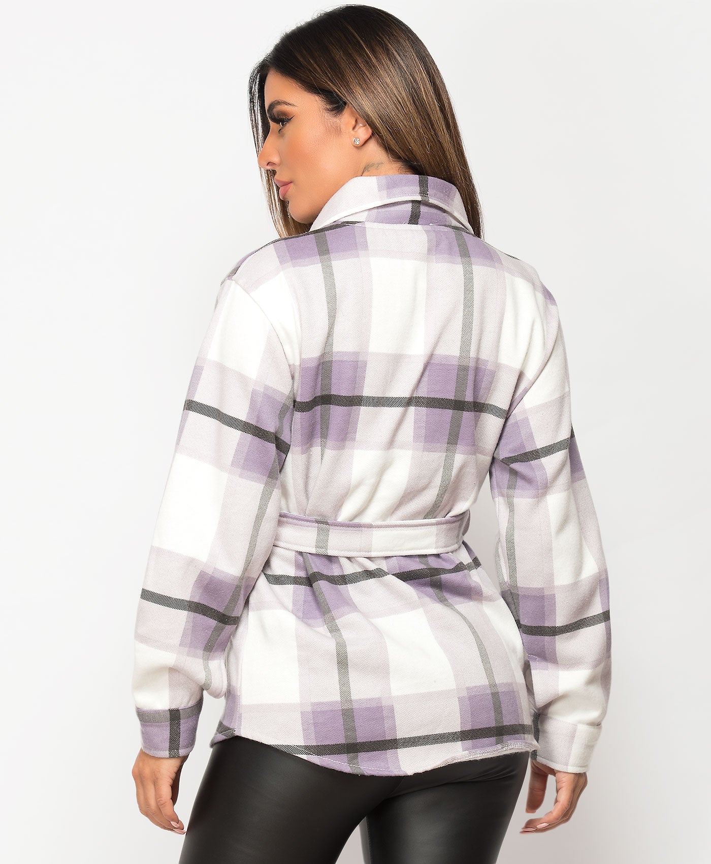 Lilac-Check-Oversize-Fit-Belted-Shacket-3