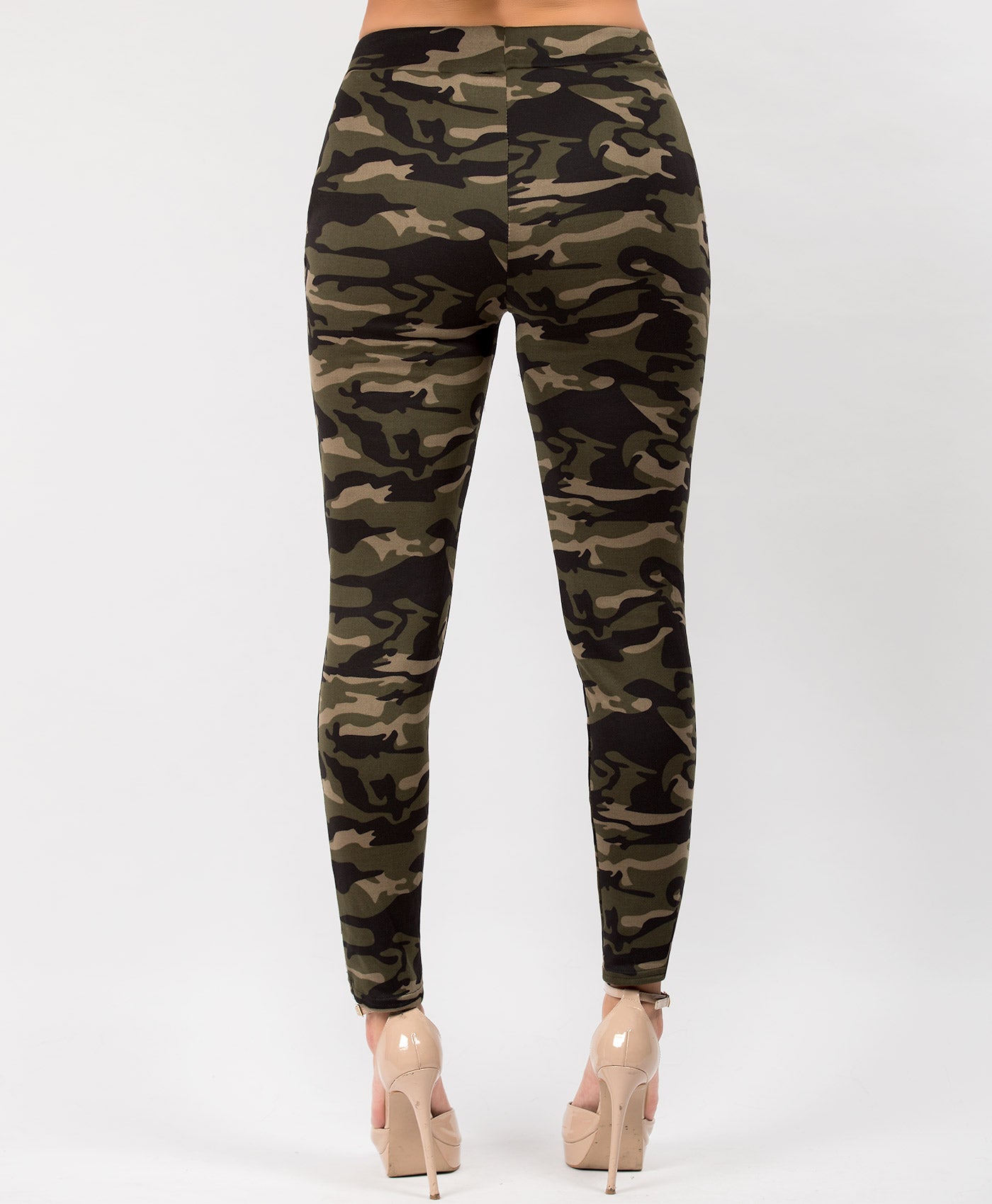 Khaki-Fur-Lined-Gold-Zip-Camouflage-Leggings-4