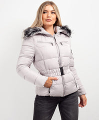 Grey-Quilted-Padded-Belted-Chunky-Faux-Fur-Hooded-Puffer-Jacket-2