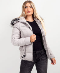 Grey-Quilted-Padded-Belted-Chunky-Faux-Fur-Hooded-Puffer-Jacket-3