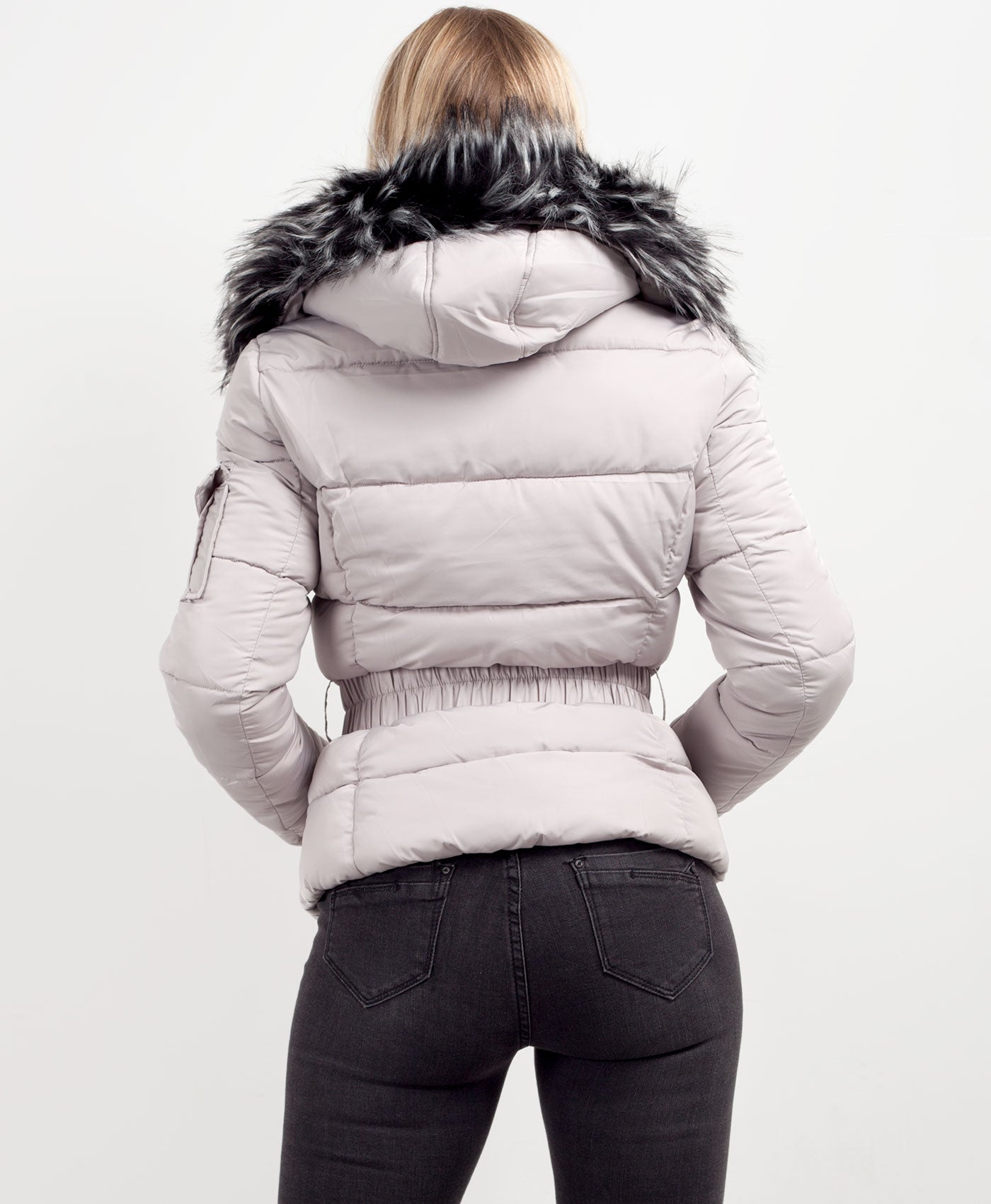 Grey-Quilted-Padded-Belted-Chunky-Faux-Fur-Hooded-Puffer-Jacket-5