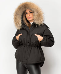 Black-Oversized-Fit-Natural-Real-Fur-Padded-Fishtail-Parka-Jacket-1