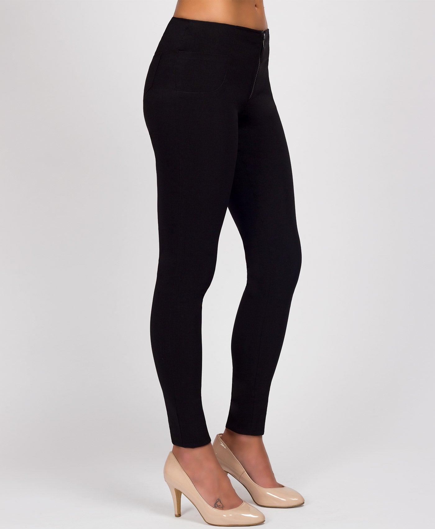 Zip Detail Skinny Trousers | Apricot Clothing