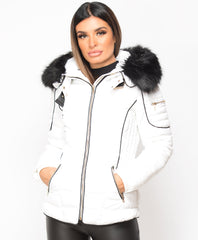 White-Quilted-Padded-Piping-Detail-Fur-Hooded-Jacket-1