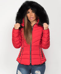 Red-Quilted-Padded-Chevron-Piping-Detail-Fur-Hooded-Puffer-Jacket-1