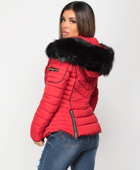 Red-Quilted-Padded-Chevron-Piping-Detail-Fur-Hooded-Puffer-Jacket-4